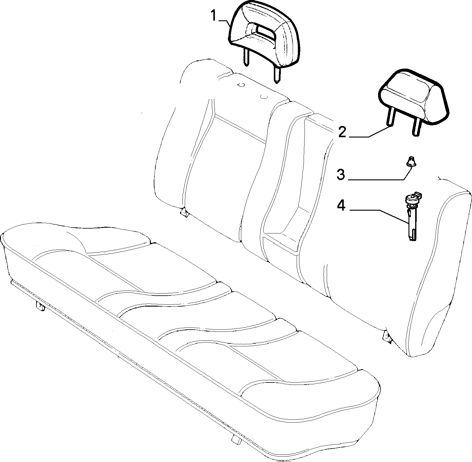 70613/00 REAR SEAT 