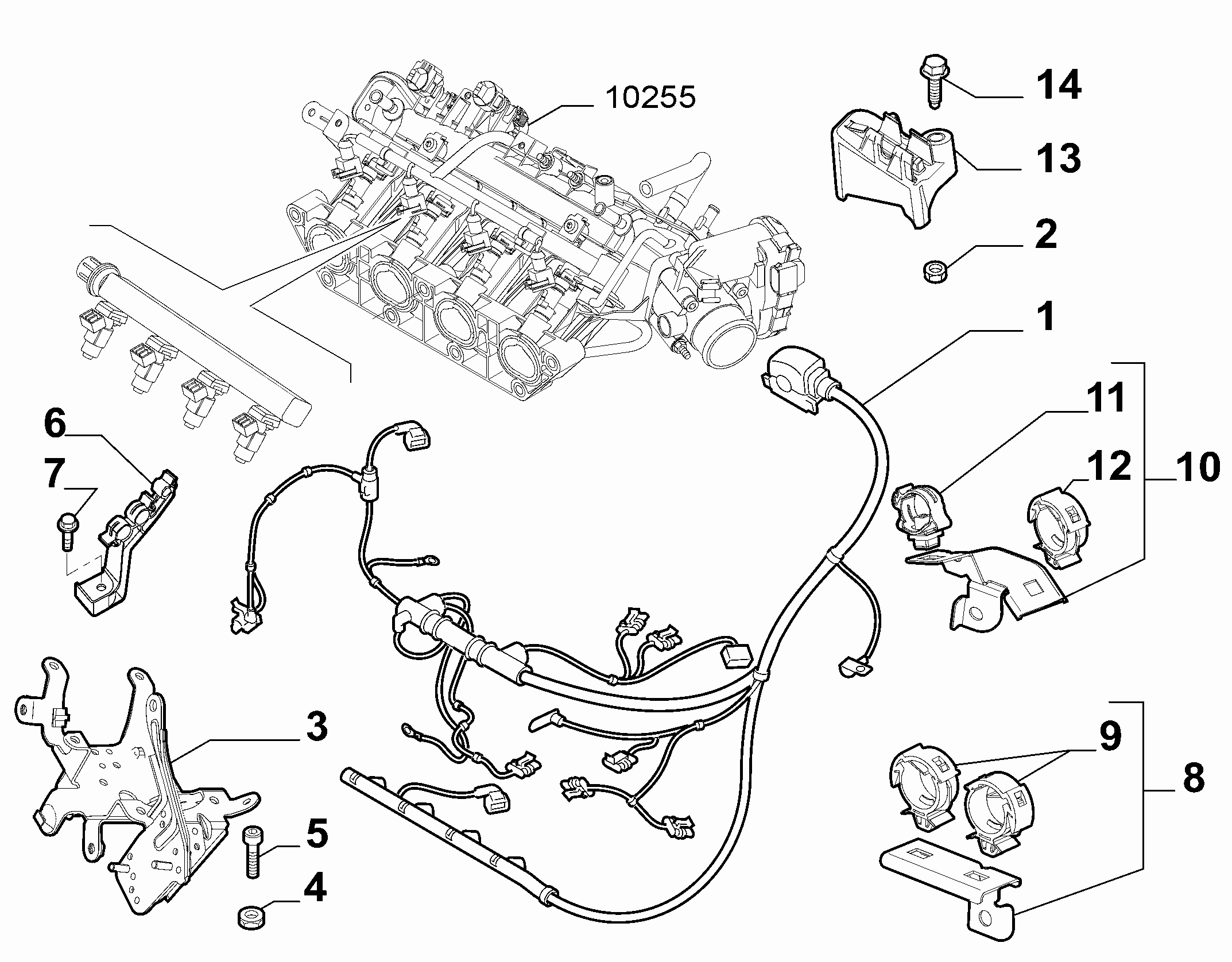 10226-040 ENGINE HARNESS AND SUPPORTS