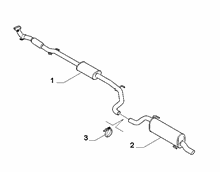 10258-030 REAR AND CENTRAL PIPES