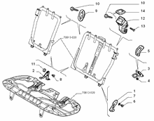 70613-030 REAR SEAT ADJUSTMENT DEVICE