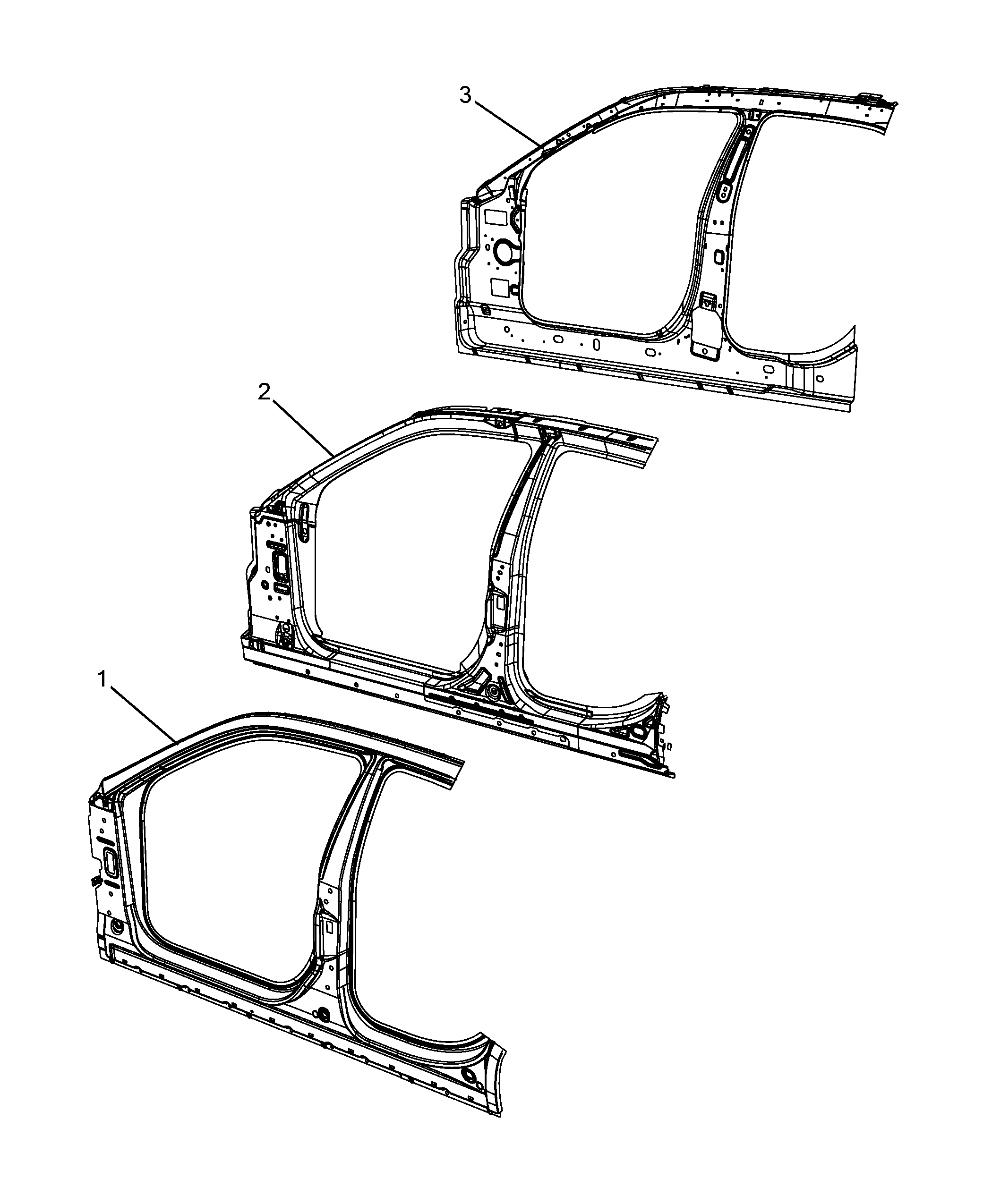 70019-020 REAR AND FRONT BEVELED SIDE FRAME