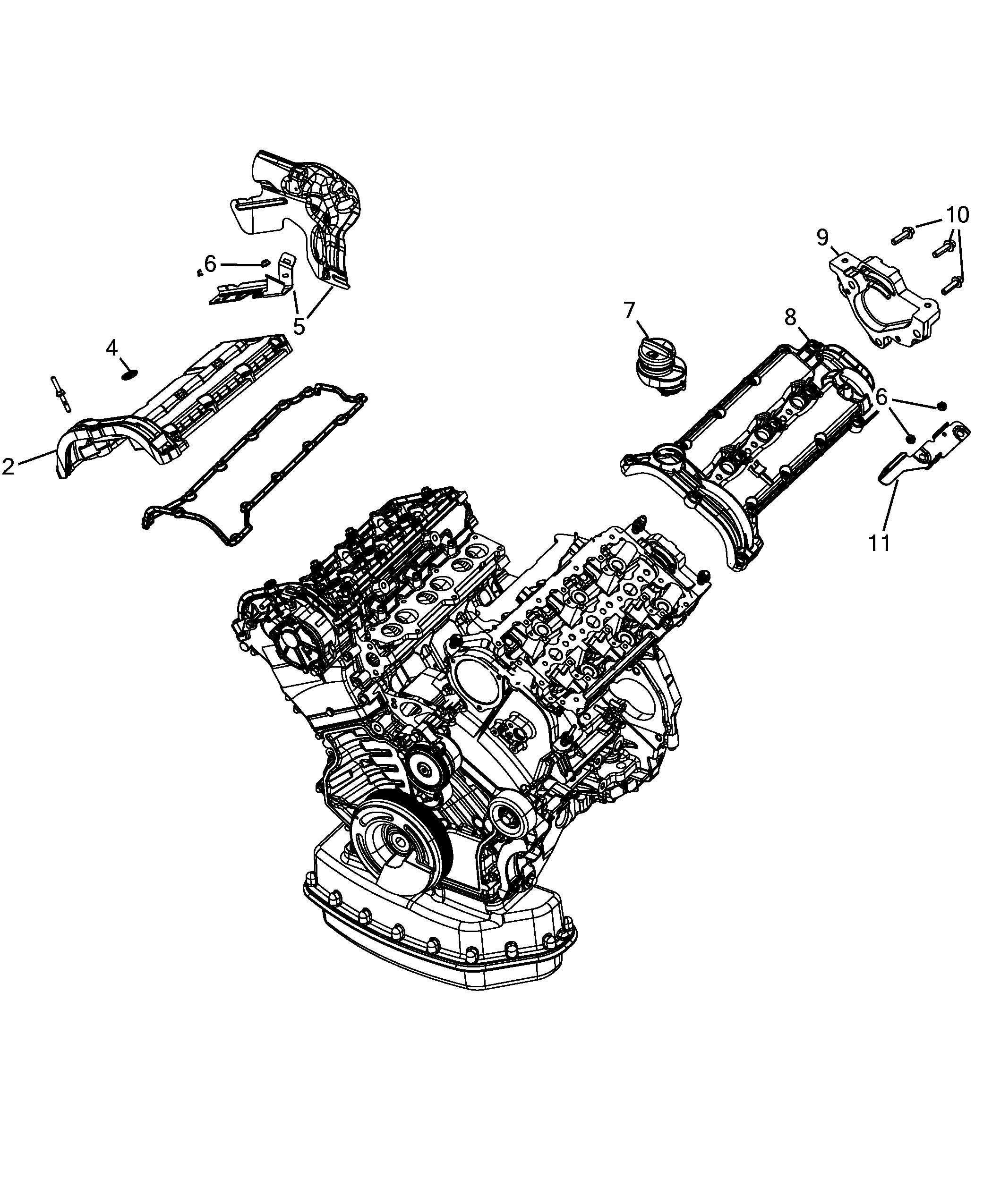 10101-030 CYLINDER HEAD AND GASKET COVERS