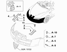 70726-020 FRONT BUMPER CLAMPS
