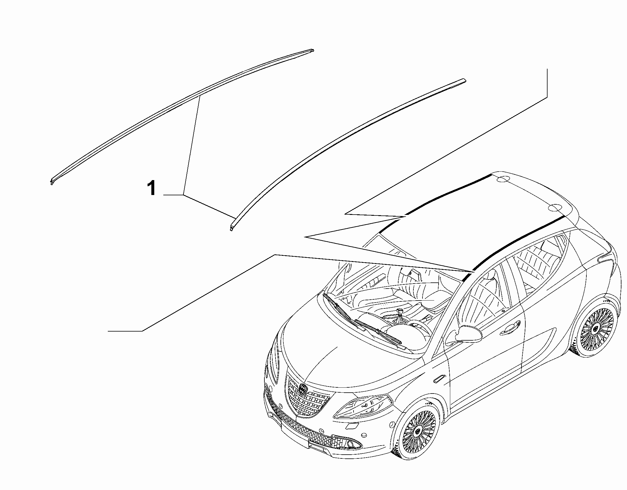 70712-030 OUTER MOULDINGS, ROOF AREA
