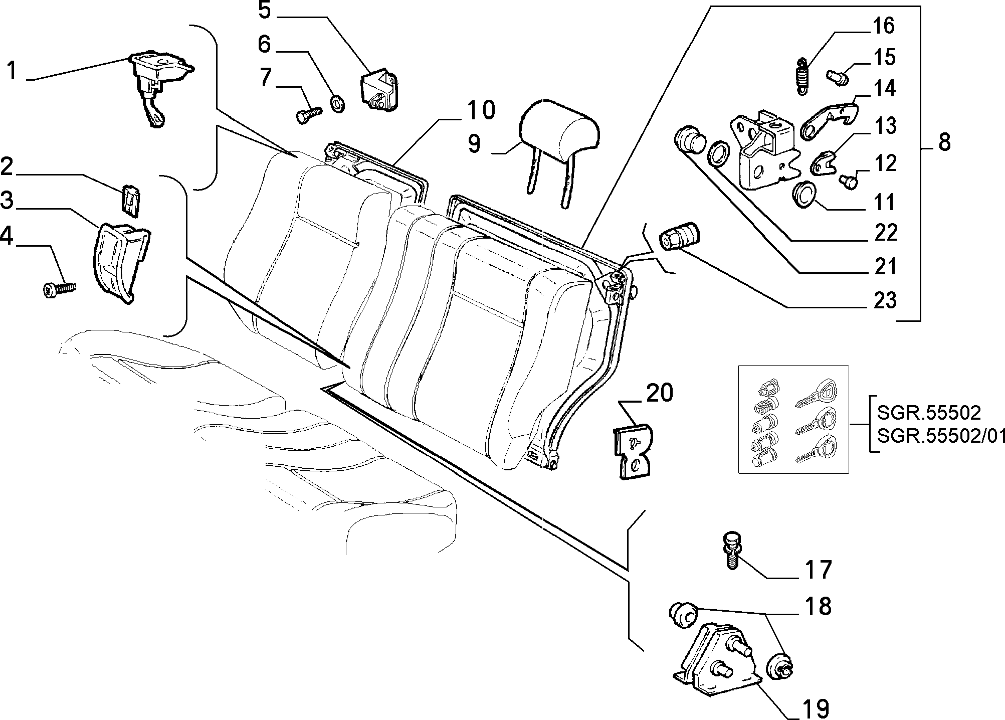 70613/02 REAR SEAT