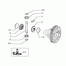 21220-020 CROWN WHEEL AND HALF CRANKSHAFT