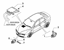 55508-070 REMOTE CONTROL AIRBAG SENSOR