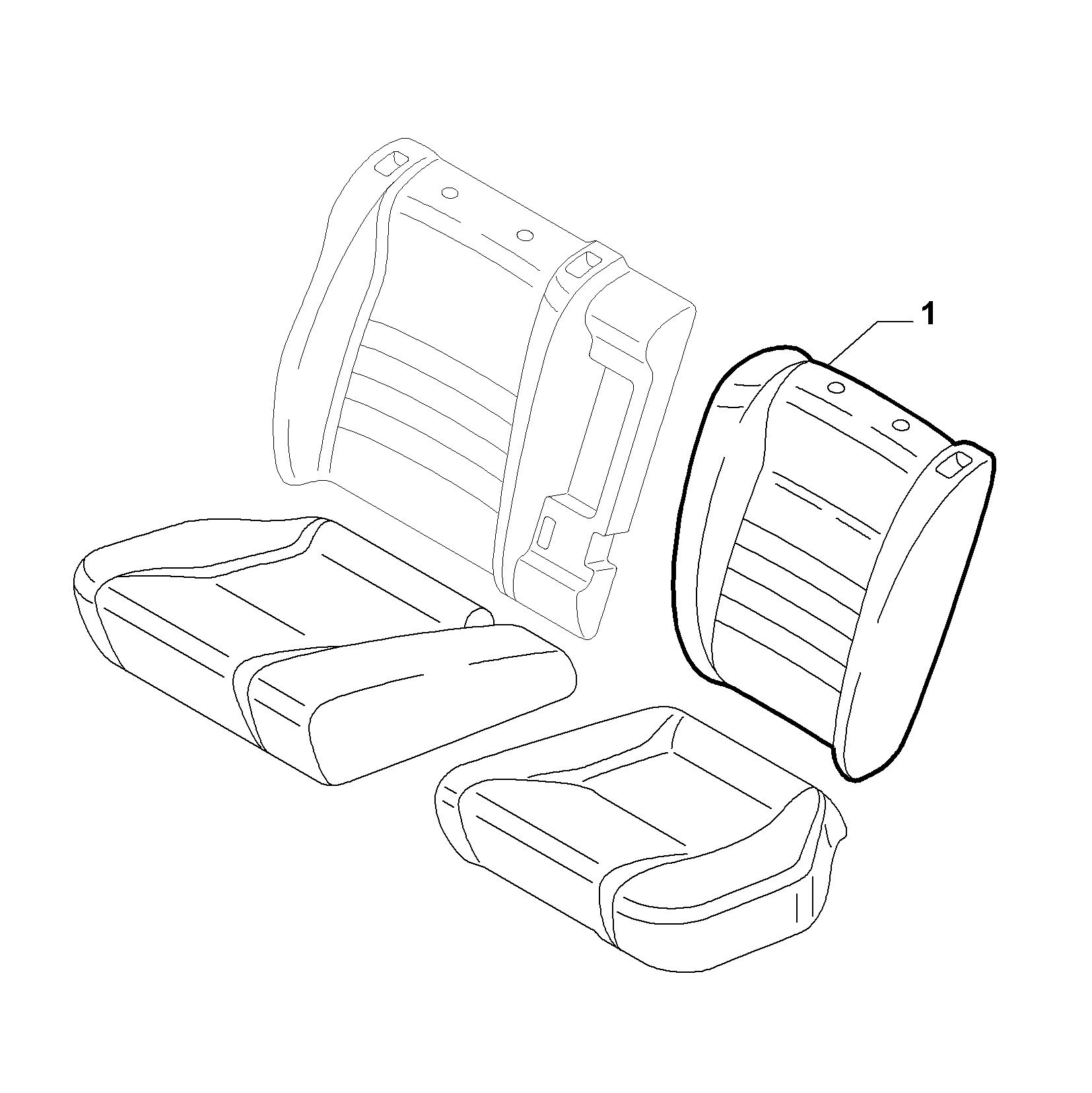 70615/07 REAR SEAT LINING
