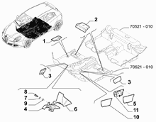 70521-030 PASSENGER COMPARTMENT MAT FASTENERS AND ACCESSORIES