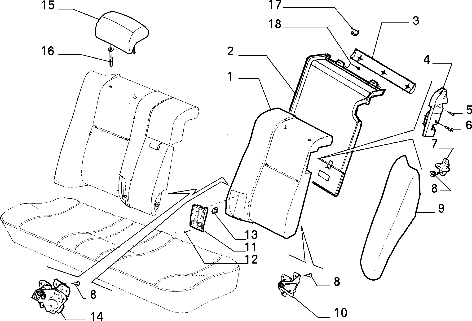 70613/01 REAR SEAT
