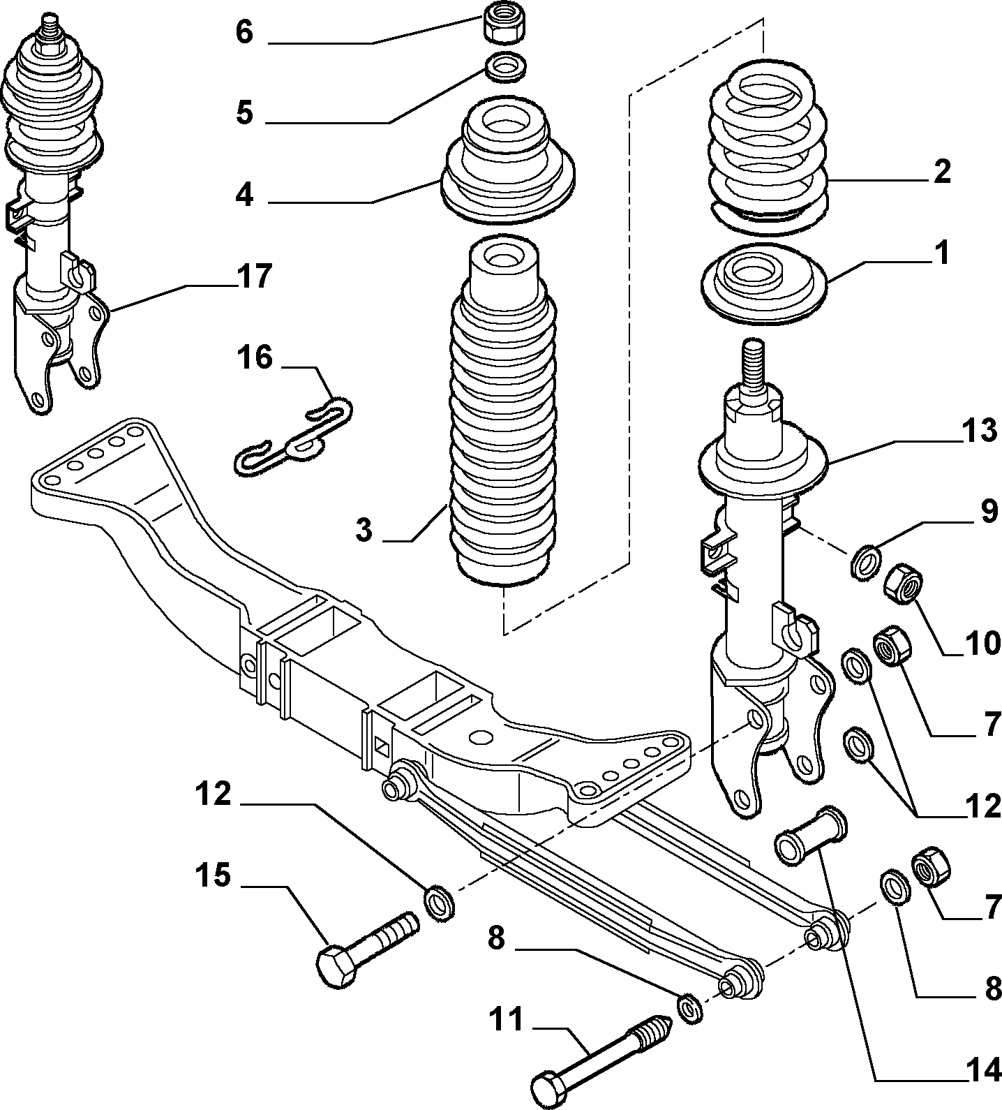 44305/01 ЗАДНИЕ ПОДВЕСКИ