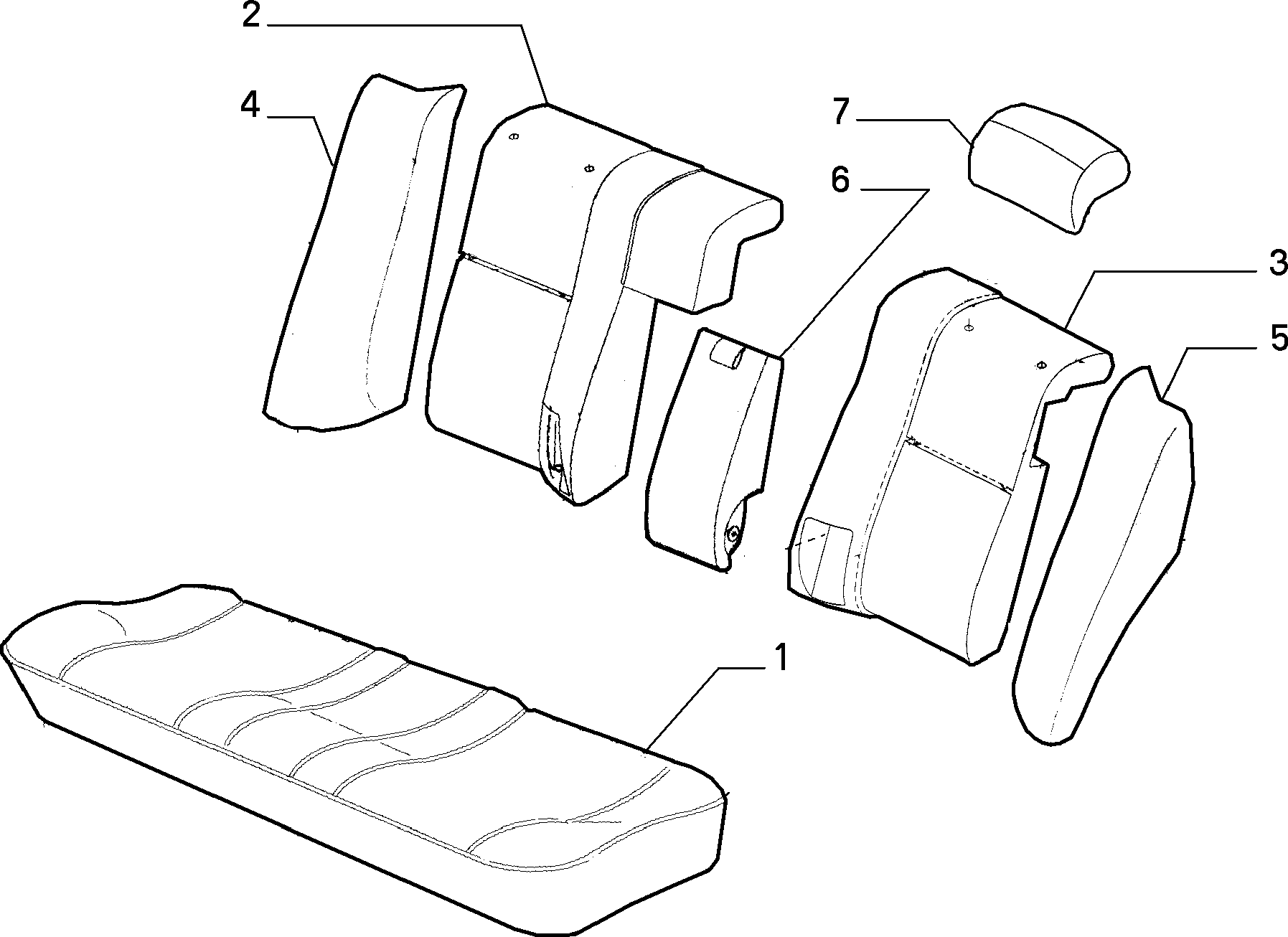 70615/07 REAR SEAT LINING