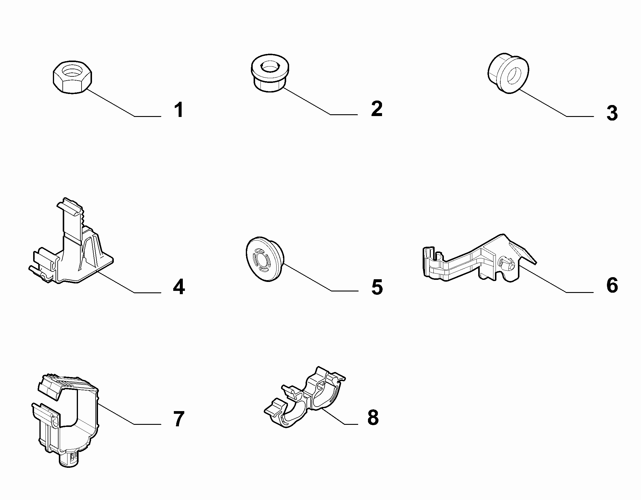 55527-010 CABLE SET FIXINGS