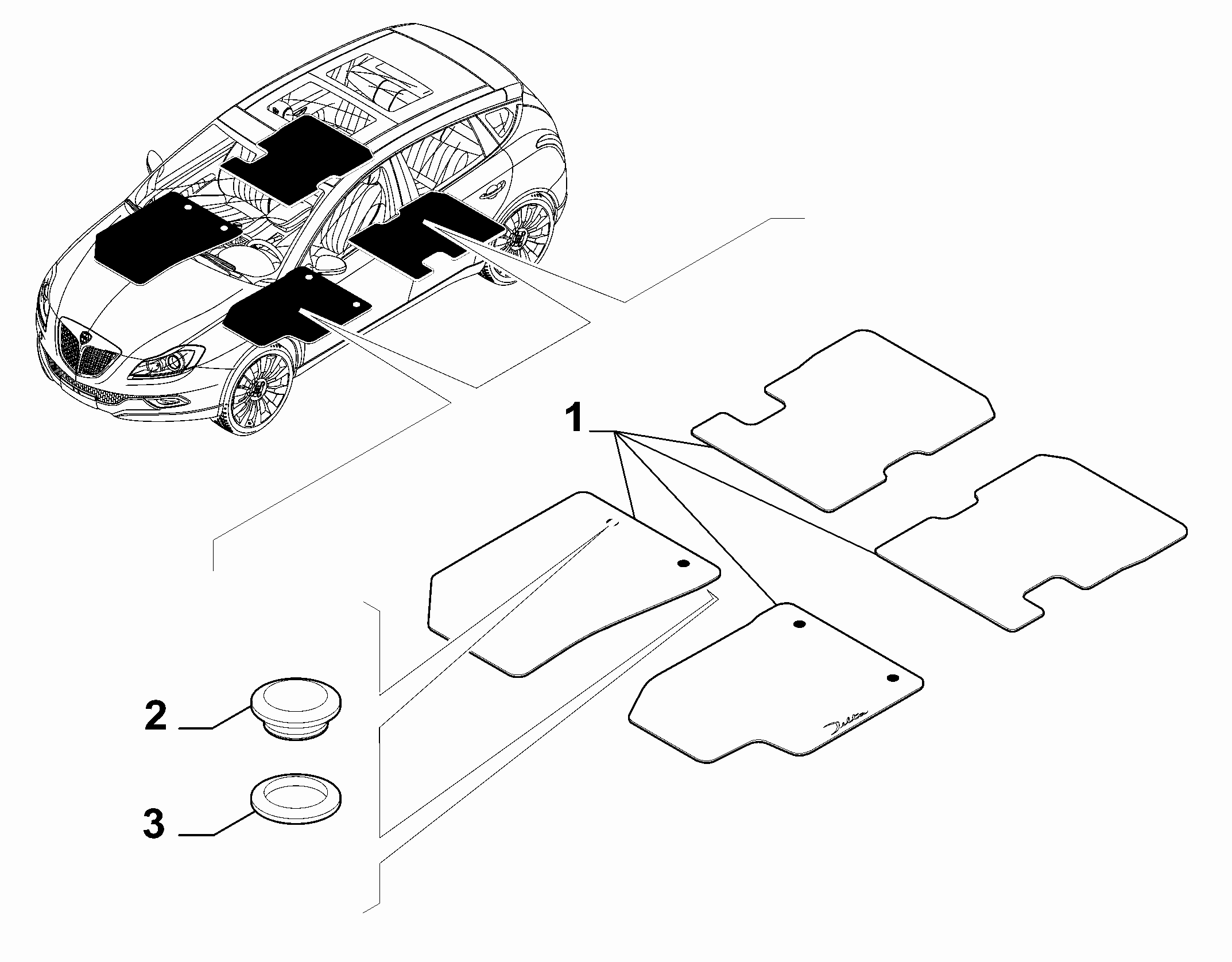 70521-020 PASSENGER SIDE MAT COVERS