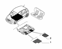 70521-020 PASSENGER SIDE MAT COVERS