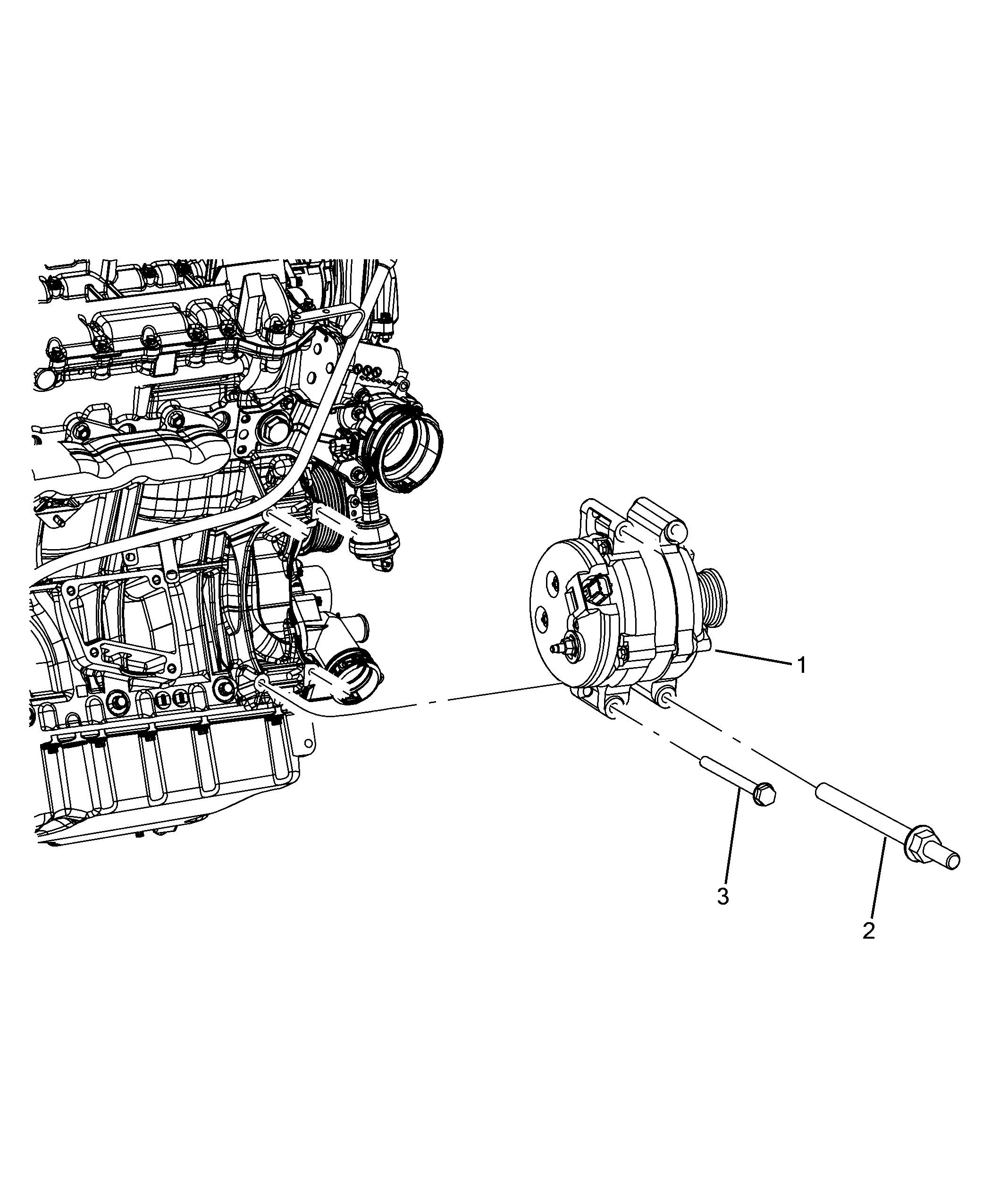 55301-010 ALTERNATOR AND MOUNTING