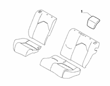 70615-020 REAR SEAT HEAD REST