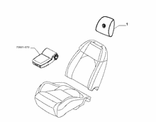 70606-020 FRONT SEAT HEAD REST