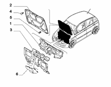 70522-010 BONNET AND ENGINE PADDING AND INSULATION