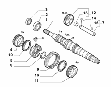 21215-010 PRIMARY SHAFT AND GEAR LEAD