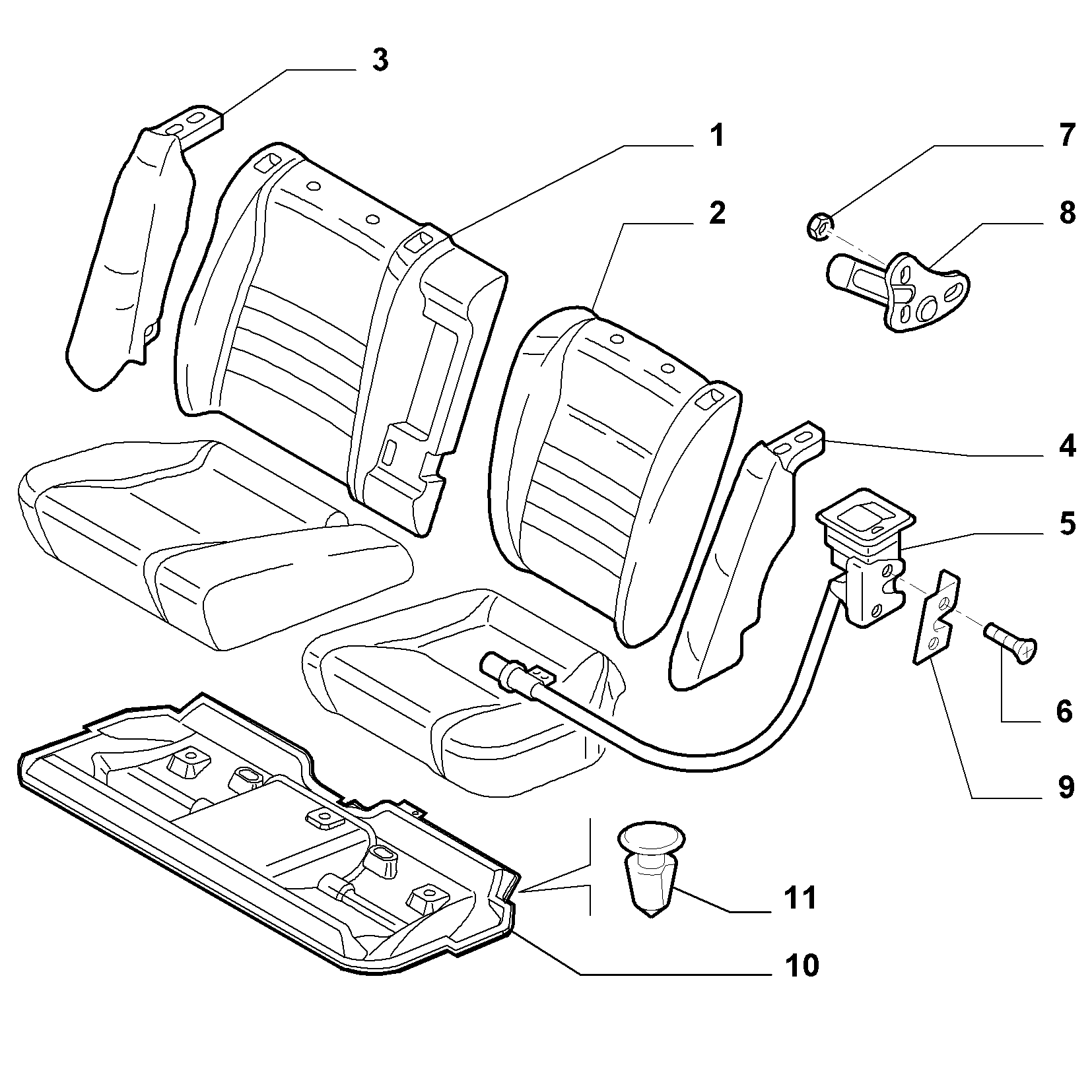70613/05 REAR SEAT