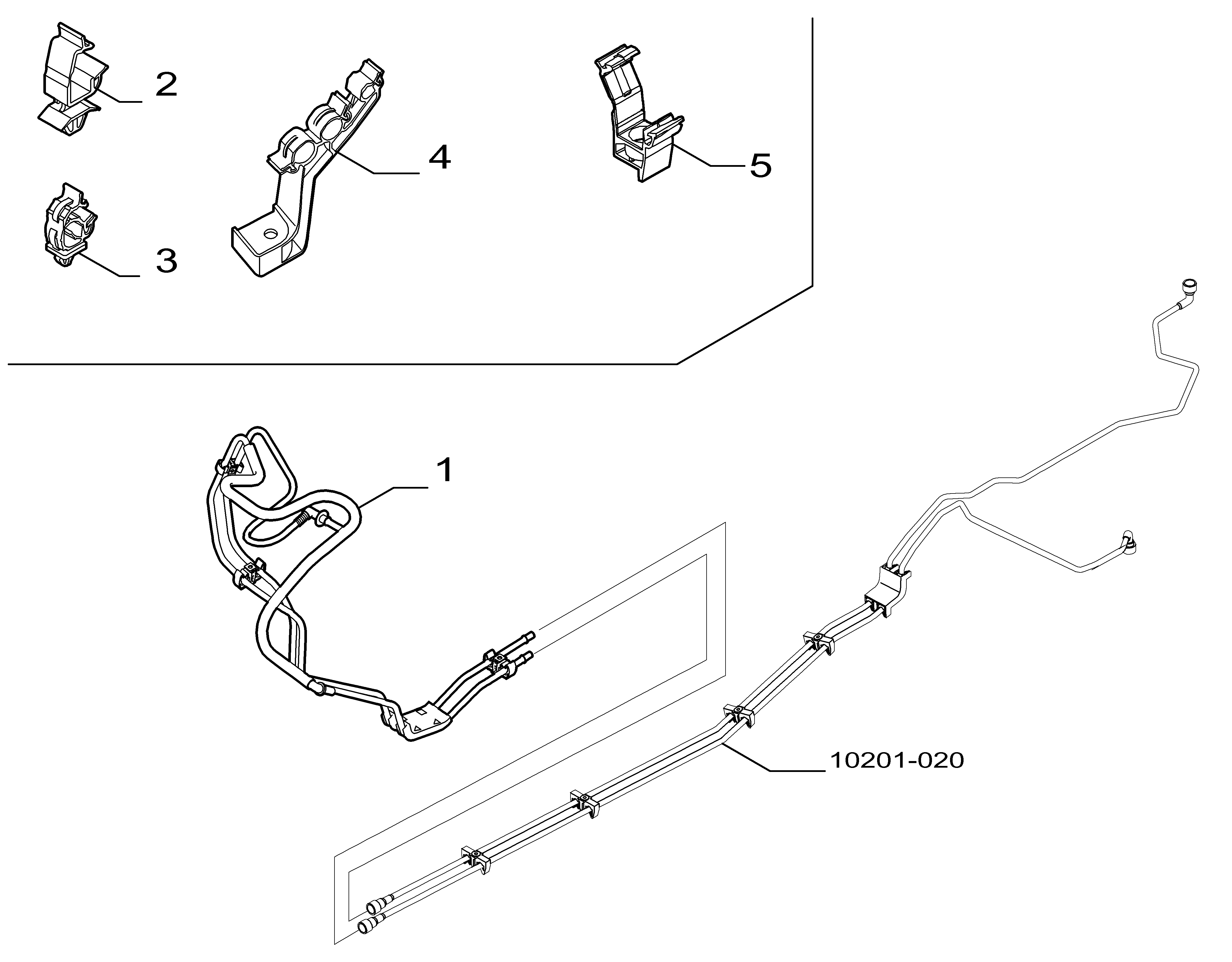10201-030 ENGINE WELL FUEL PIPES