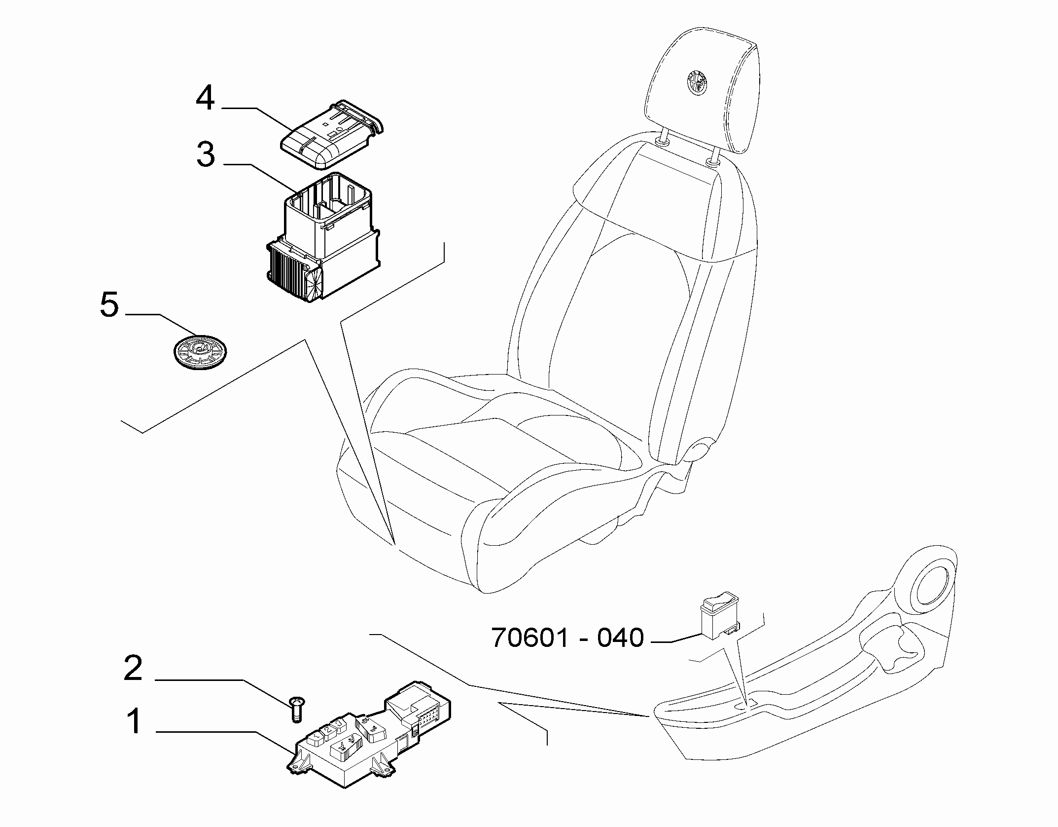 70601-030 FRONT SEAT ADJUSTMENT DEVICES