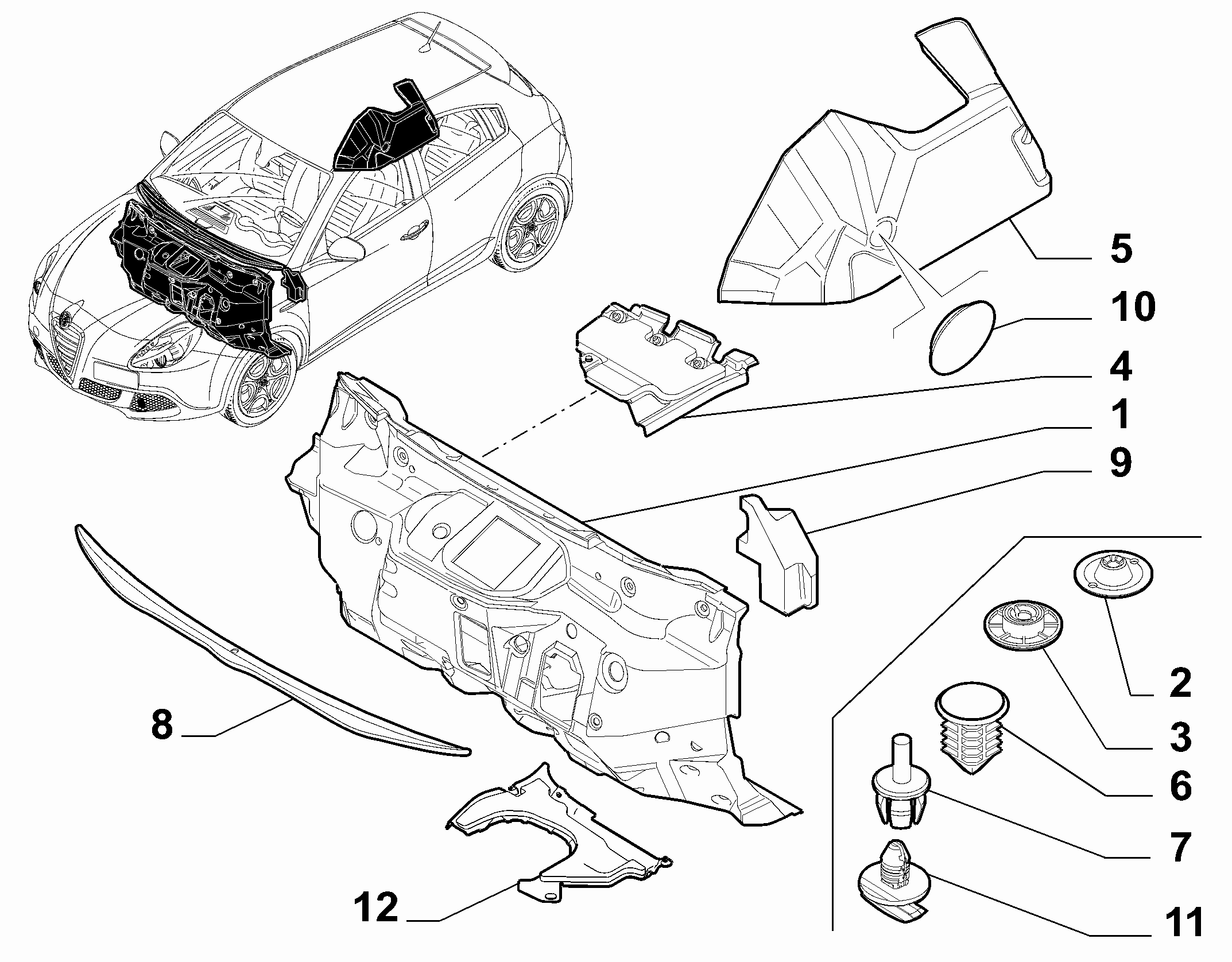 70522-020 PASSENGER COMPARTMENT INSULATION AND PADDING