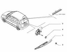 55514-020 REAR WIPERS - ARM, BRUSHES AND MOTOR