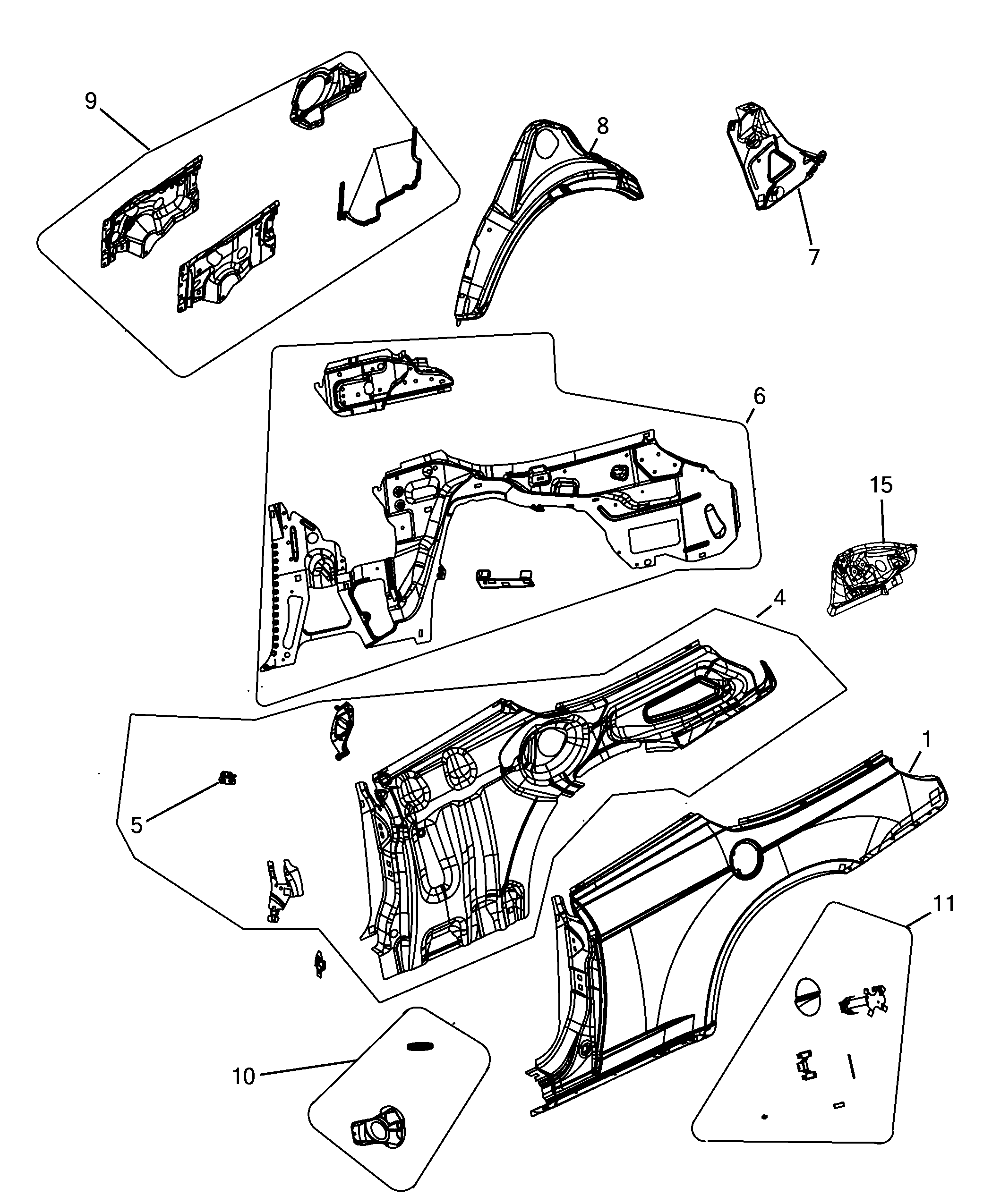 70019-020 REAR AND FRONT BEVELED SIDE FRAME