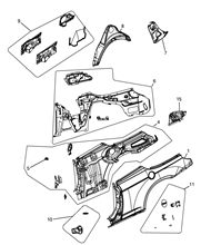 70019-020 REAR AND FRONT BEVELED SIDE FRAME