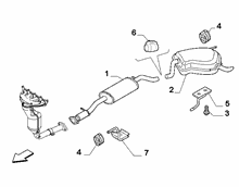 10258-030 REAR AND CENTRAL PIPES