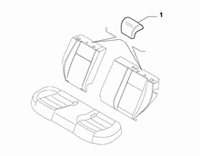 70615-020 REAR SEAT HEAD REST