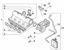 10255-010 INTAKE MANIFOLD AND BUTTERFLY CLIPS