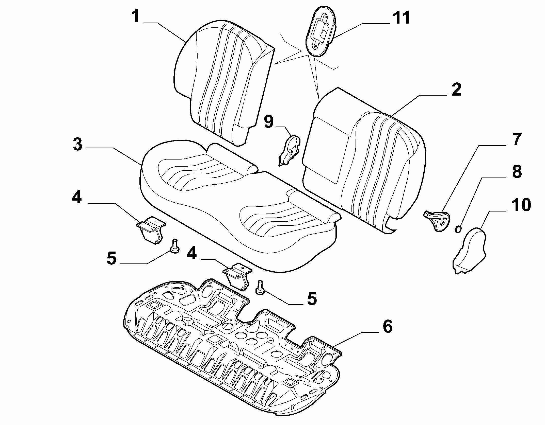70613/01 REAR SEAT