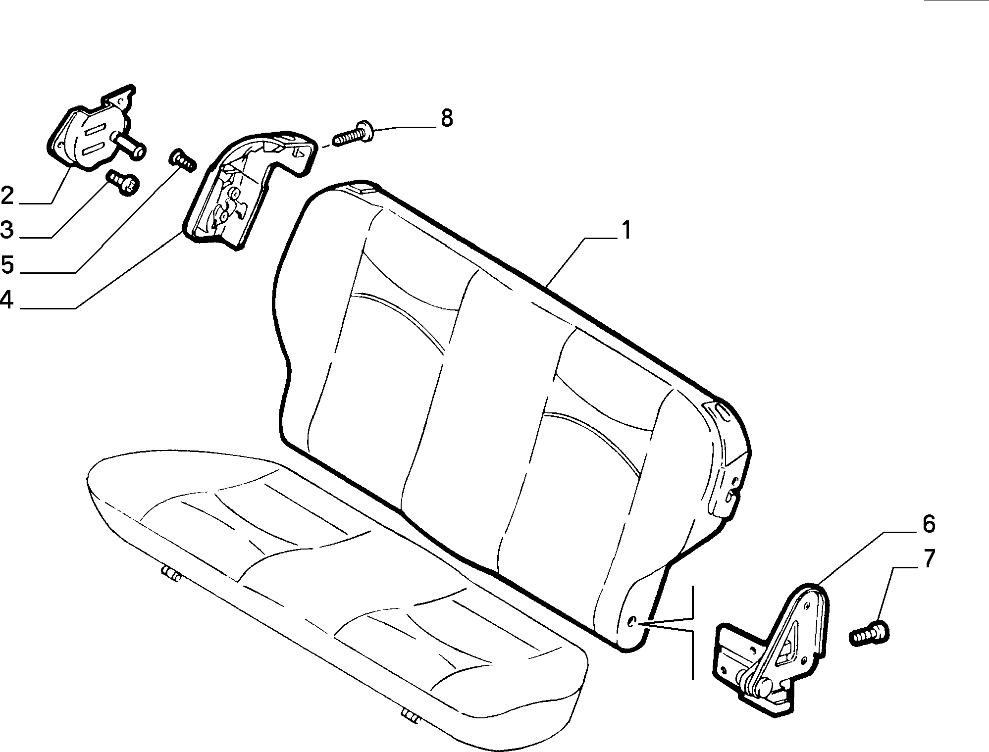 70613/00 REAR SEAT 