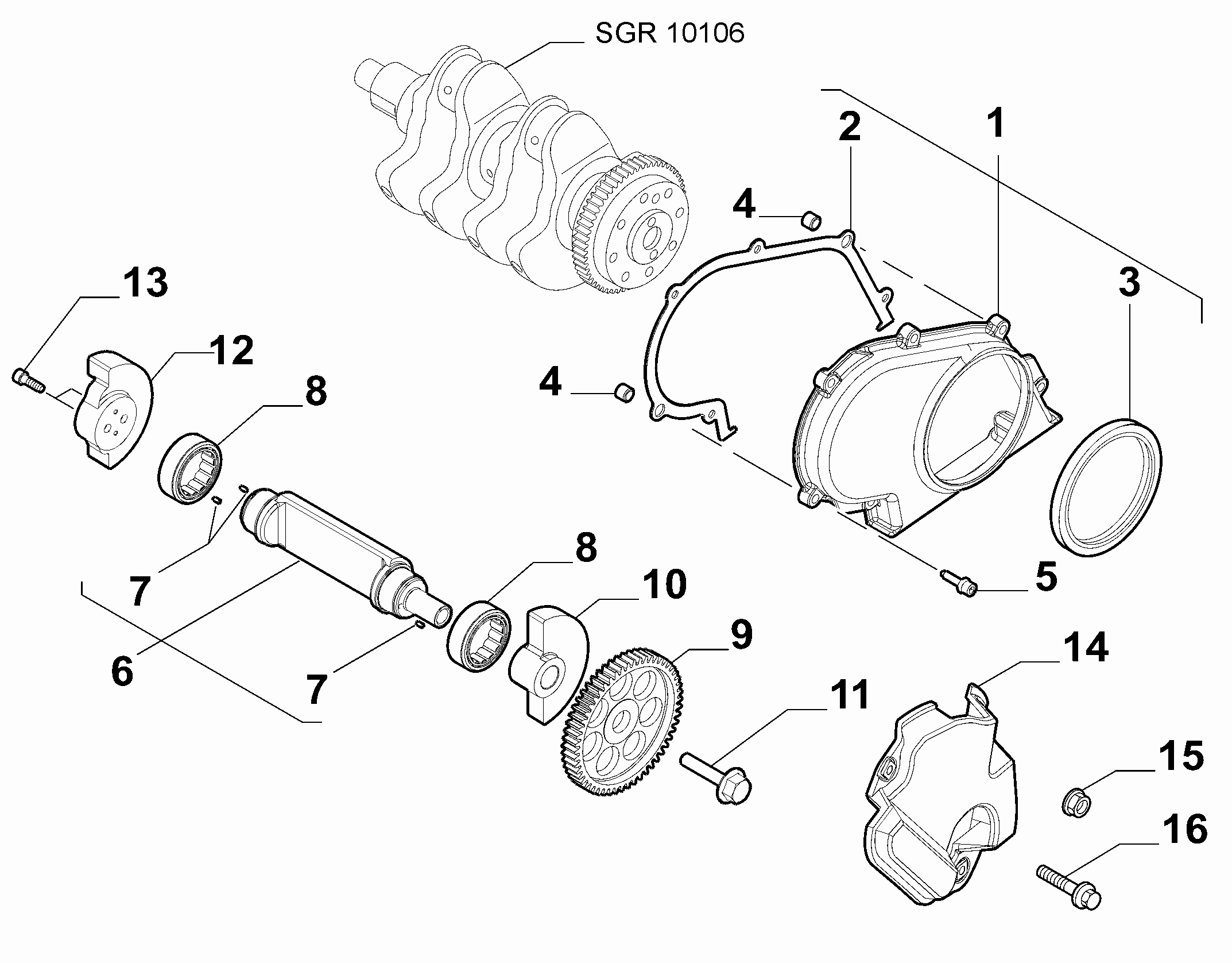 10103-040 COUNTER-ROTATING SHAFT UNIT