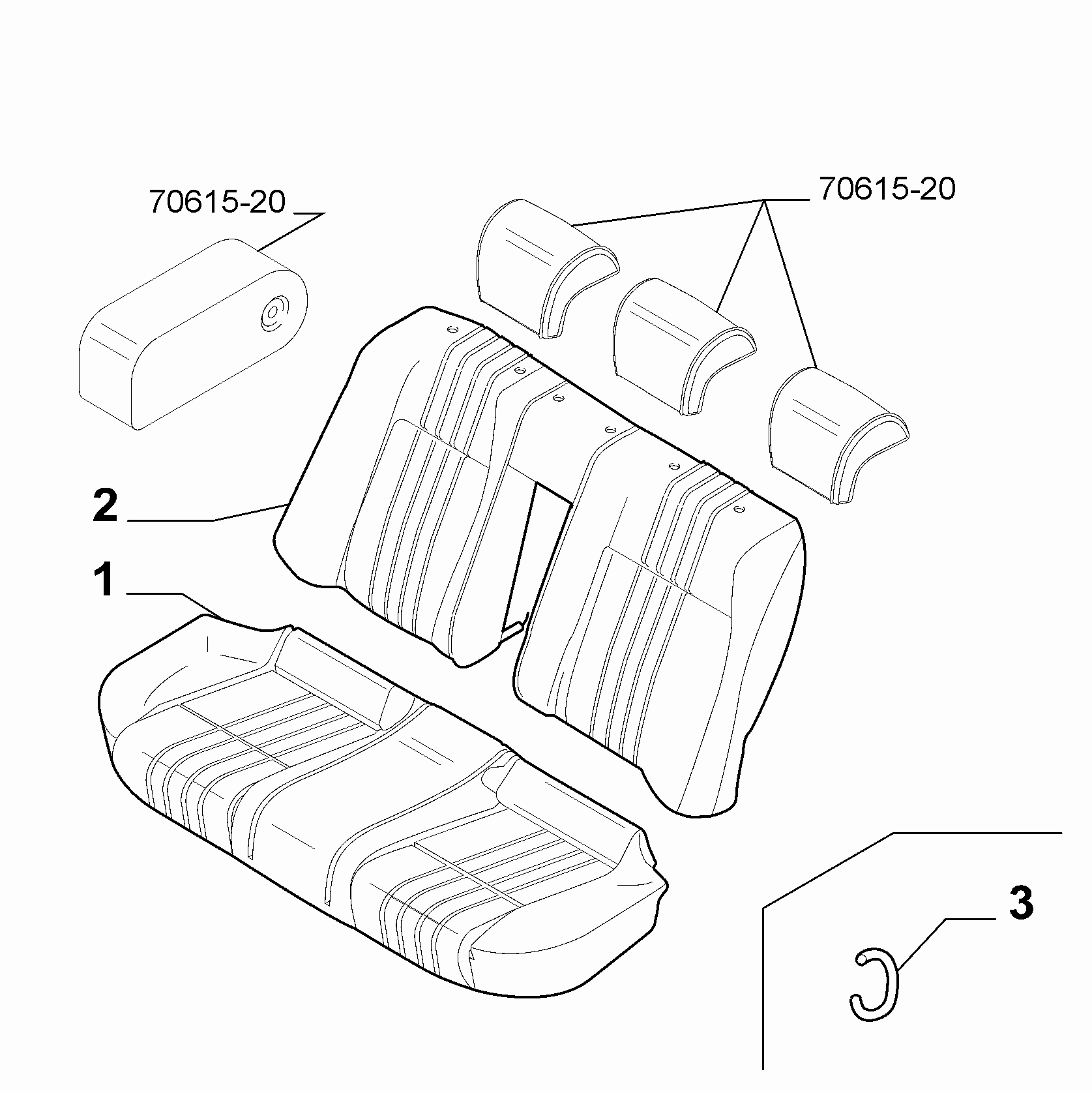 70615-010 REAR SEAT LINING 